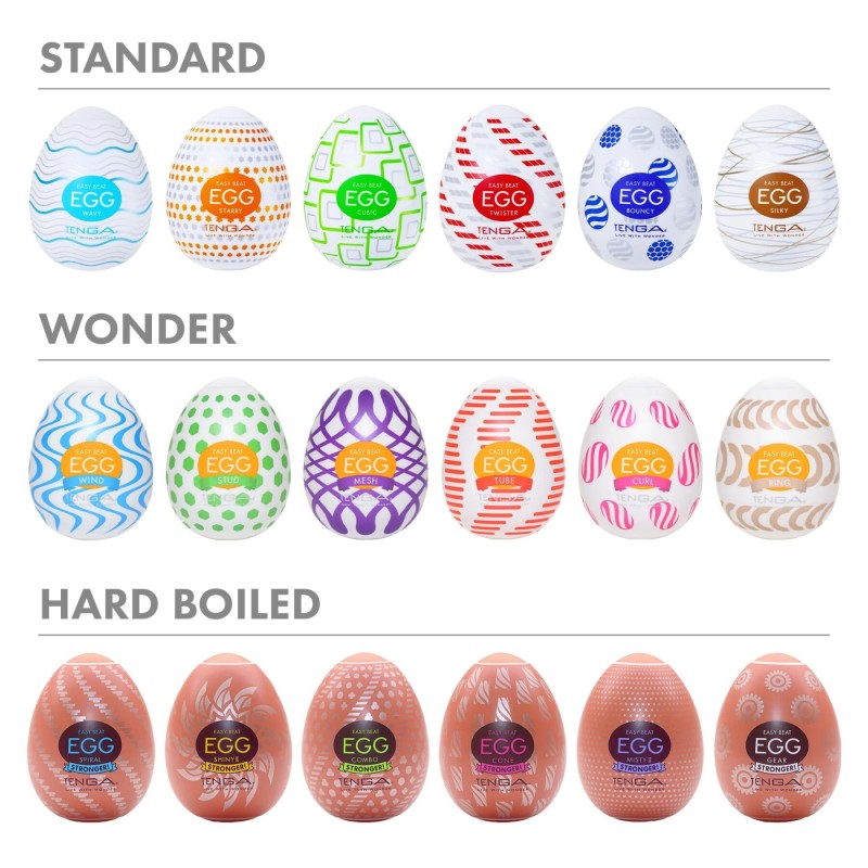 Набір мастурбаторів-яєць Tenga Egg Variety Pack - Standard (6 шт)