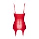 Корсет с подвязками для чулок Noir Handmade F368 Bombshell Fierce Corset-belt Red XS