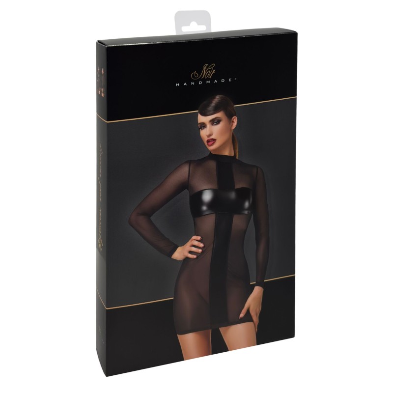 Платье Noir Handmade F369 Crossfire Mesh & Wetlook Mini dress L