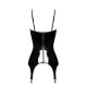 Корсет з підв'язками для панчіх Noir Handmade F381 Dominae Venom PVC corset-belt XXL