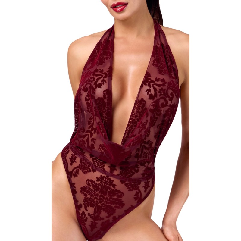 Боди Noir Handmade F386 Kink Royal cascade bodysuit M