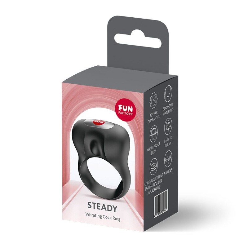 Ерекційне віброкільце Fun Factory Steady Black