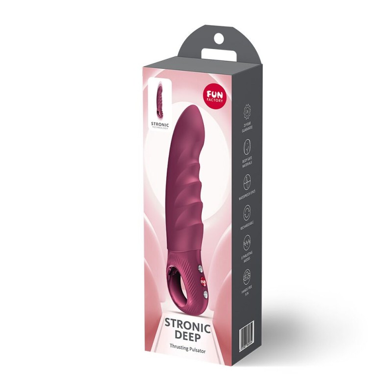 Пульсатор Fun Factory Stronic Deep, Wine Red, 8 режимів роботи, перезаряджуваний