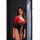 Бодистокинг Passion BS118 black/red