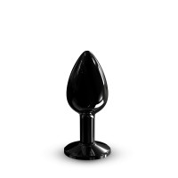 Металева анальна пробка з кристалом Dorcel Diamond Plug Black S (м'яте паковання!!!)