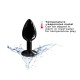 Металева анальна пробка з кристалом Dorcel Diamond Plug Black S (м'яте паковання!!!)