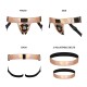 Трусы для страпона Strap-On-Me Leatherette Harness Curious  Holographic Rose Gold (мятая упаковка!!!)