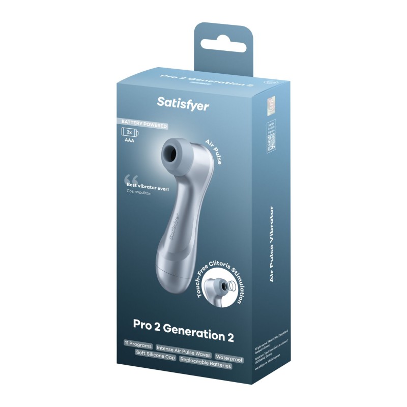 Вакуумный клиторальный стимулятор Satisfyer Pro 2 Generation 2 Battery Series Llight Blue