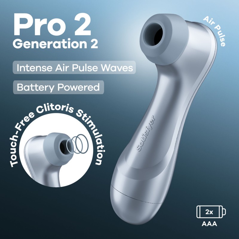 Вакуумный клиторальный стимулятор Satisfyer Pro 2 Generation 2 Battery Series Llight Blue