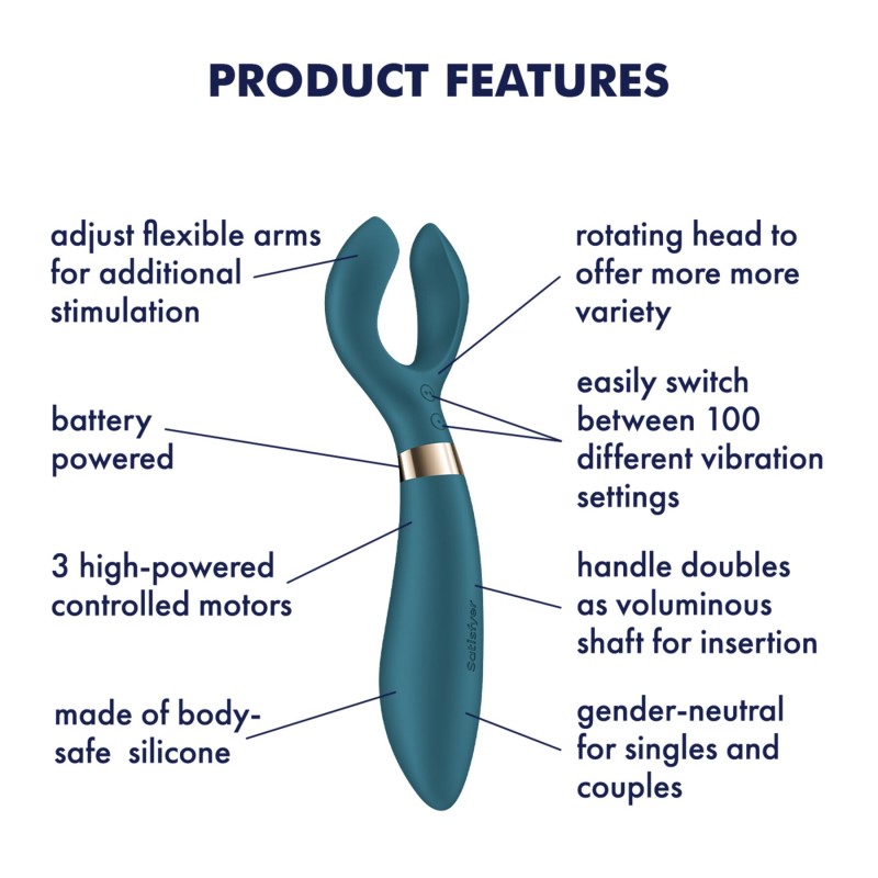 Вибратор для пар Satisfyer Endless Fun Battery Series, три мотора, многофункциональный