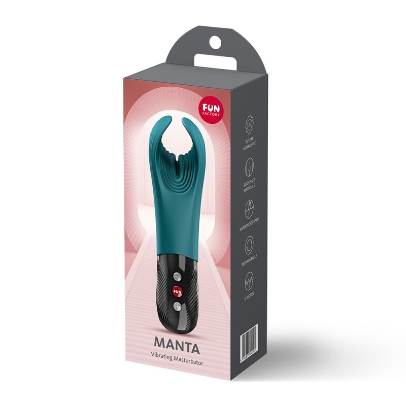 Вибратор для пениса Fun Factory MANTA Bottle Green, подходит для парных игр