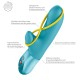 Мини вибратор-кролик со стимулирующей лентой Fun Factory AMORINO Aquamarine, лента съемная