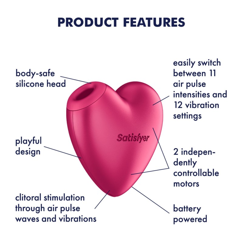 Вакуумный стимулятор-сердечко с вибрацией Satisfyer Cutie Heart Battery Series (мятая упаковка!!!)