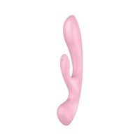 Двусторонний вибратор-кролик Satisfyer Triple Oh Pink (мятая упаковка!!!)