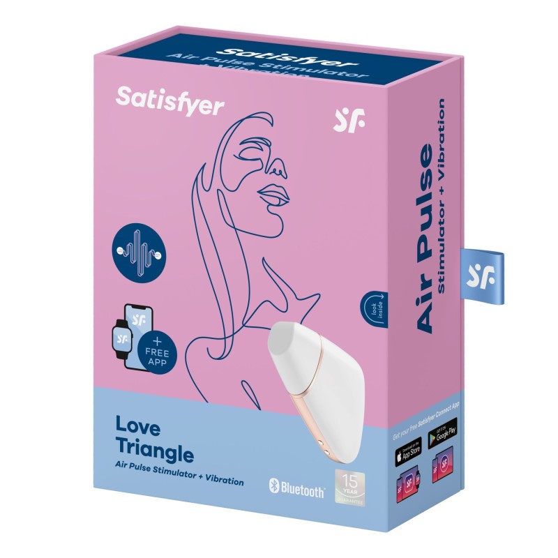 Вакуумный клиторальный стимулятор Satisfyer Love Triangle White (м'яте паковання!!!)