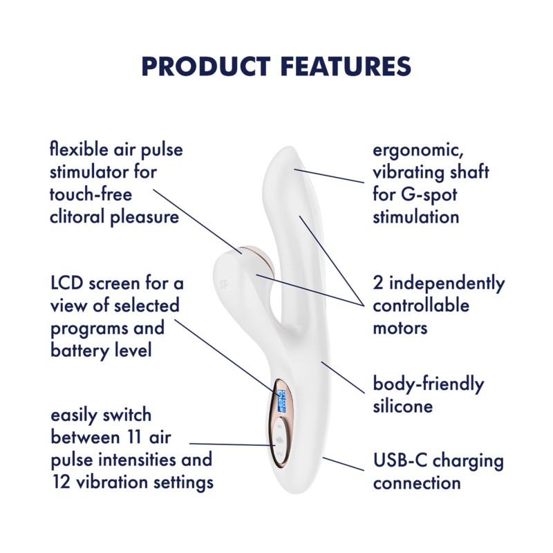 Вакуумный вибратор-кролик Satisfyer Pro+ G-Spot Generation 2 White
