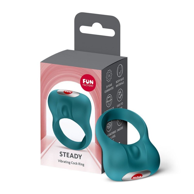 Ерекційне віброкільце Fun Factory Steady Bottle Green (м'яте паковання!!!)