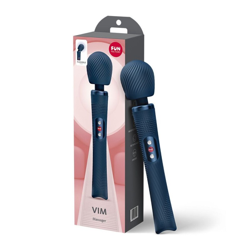 Вібромасажер Fun Factory VIM Vibrating Wand Nightblue (м'яте паковання!!!)