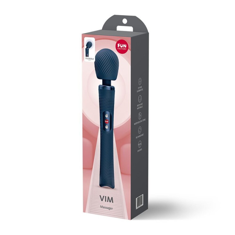 Вібромасажер Fun Factory VIM Vibrating Wand Nightblue (м'яте паковання!!!)