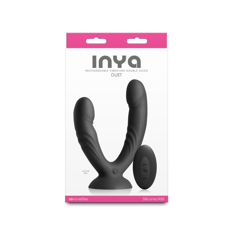 Двойной дилдо с вибрацией NS Novelties INYA - Duet - Black