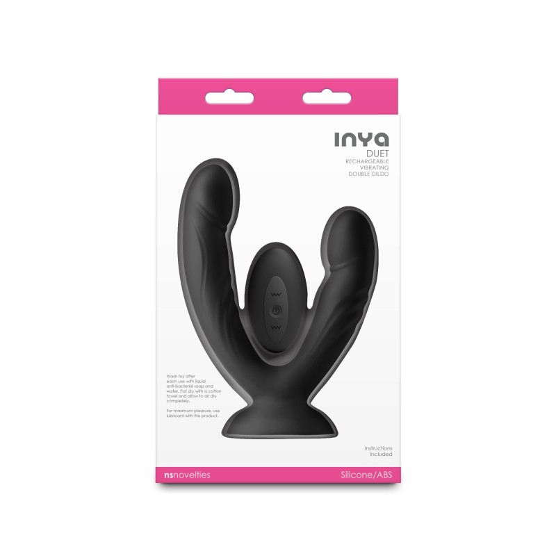 Двойной дилдо с вибрацией NS Novelties INYA - Duet - Black