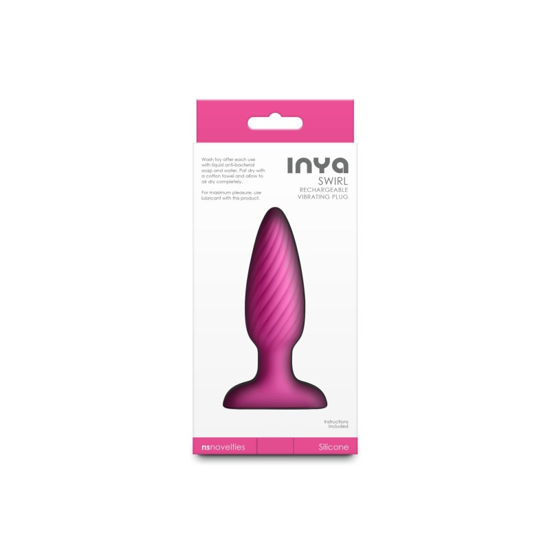Анальная пробка с вибрацией NS Novelties INYA - Swirl - Pink