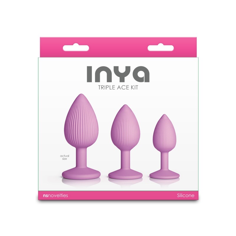 Набор анальных пробок NS Novelties INYA - Triple Ace Kit - Blush