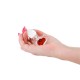 Стеклянная анальная пробка NS Novelties Crystal - Desires - Red Heart - Small