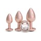 Набор анальных пробок NS Novelties Rear Assets - Trainer Kit - Iridescent Champagne - Clear Gem