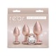 Набор анальных пробок NS Novelties Rear Assets - Trainer Kit - Iridescent Champagne - Clear Gem