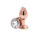 Анальная пробка NS Novelties Rear Assets - Rose Gold - Small - Clear