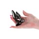 Набор анальных пробок NS Novelties Rear Assets - Tapered Trainer Kit - Gunmetal - Black