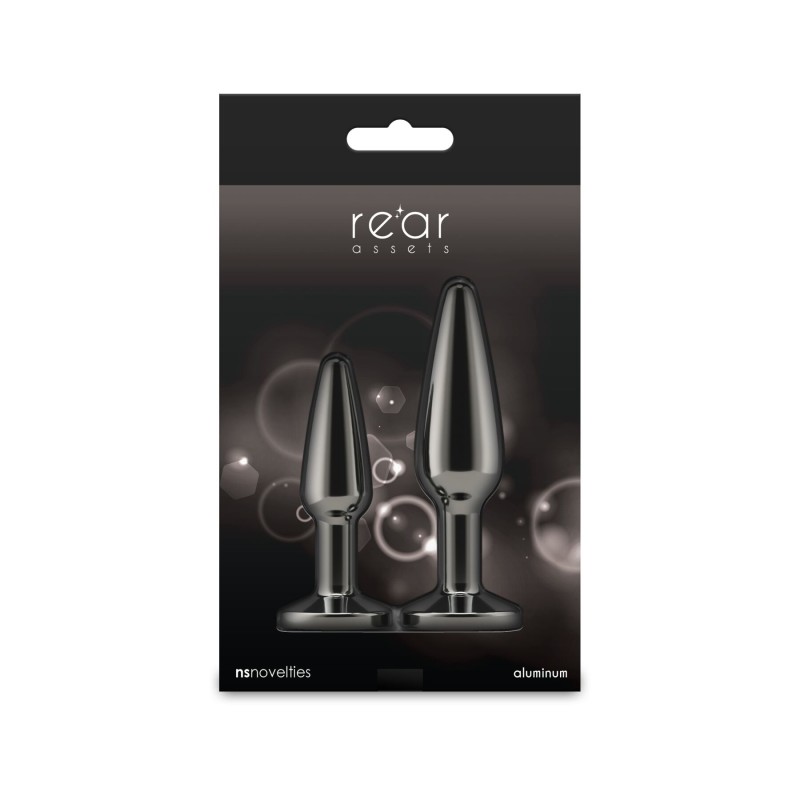 Набор анальных пробок NS Novelties Rear Assets - Tapered Trainer Kit - Gunmetal - Black