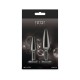 Набор анальных пробок NS Novelties Rear Assets - Tapered Trainer Kit - Gunmetal - Black
