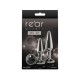 Набор анальных пробок NS Novelties Rear Assets - Tapered Trainer Kit - Gunmetal - Black