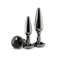 Набор анальных пробок NS Novelties Rear Assets - Tapered Trainer Kit - Gunmetal - Black