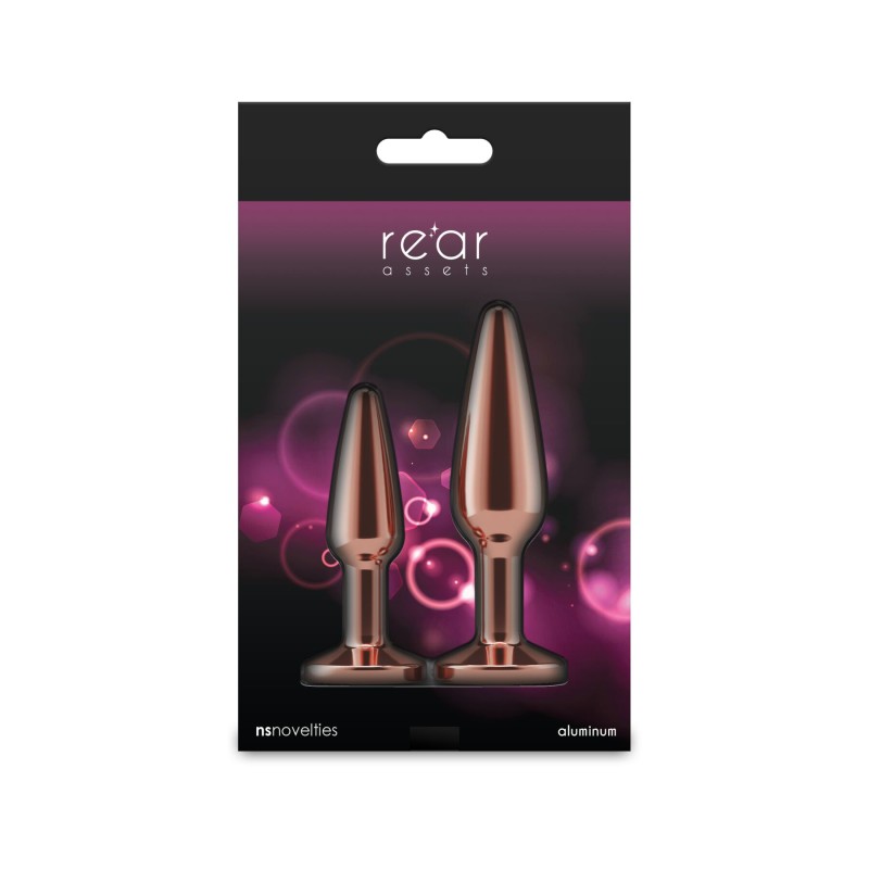 Набор анальных пробок NS Novelties Rear Assets - Tapered Trainer Kit - Rose Gold - Pink