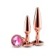 Набор анальных пробок NS Novelties Rear Assets - Tapered Trainer Kit - Rose Gold - Pink