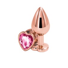 Анальная пробка NS Novelties Rear Assets - Rose Gold Heart - Medium - Pink