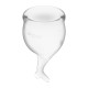 Набор менструальных чаш Satisfyer Feel Secure (transparent), 15мл и 20мл, мешочек для хранения