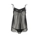 Сорочка прозрачная беби долл Passion MELANIA CHEMISE S/M black (мятая упаковка!!!)