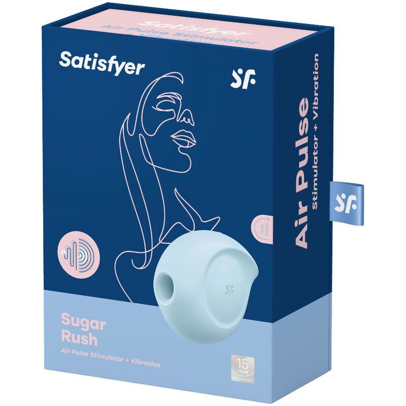 Вакуумный клиторальный стимулятор с вибрацией Satisfyer Sugar Rush Blue (мятая упаковка!!!)