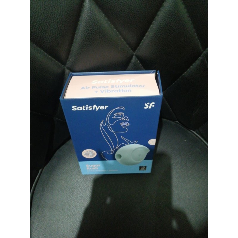 Вакуумный клиторальный стимулятор с вибрацией Satisfyer Sugar Rush Blue (мятая упаковка!!!)