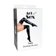 Сексуальные виниловые чулки Art of Sex - Lora с кружевом, размер M, с эффектом голограммы