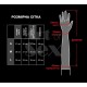 Виниловые митенки Art of Sex - Lora короткие, размер M, цвет черный с эффектом голограммы