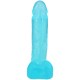 Фалоімітатор Doc Johnson Crystal Jellies - 8 Inch Realistic Cock with Balls- Teal