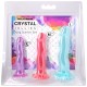 Набір фалоімітаторів Doc Johnson Crystal Jellies - Dong Starter Set - Purple, Pink, Green