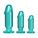 Набір анальних пробок Doc Johnson Crystal Jellies - Anal Starter Kit- Teal