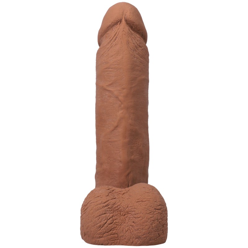 Фалоімітатор Doc Johnson The Realistic Cock ULTRASKYN - 8 Inch with Balls Caramel