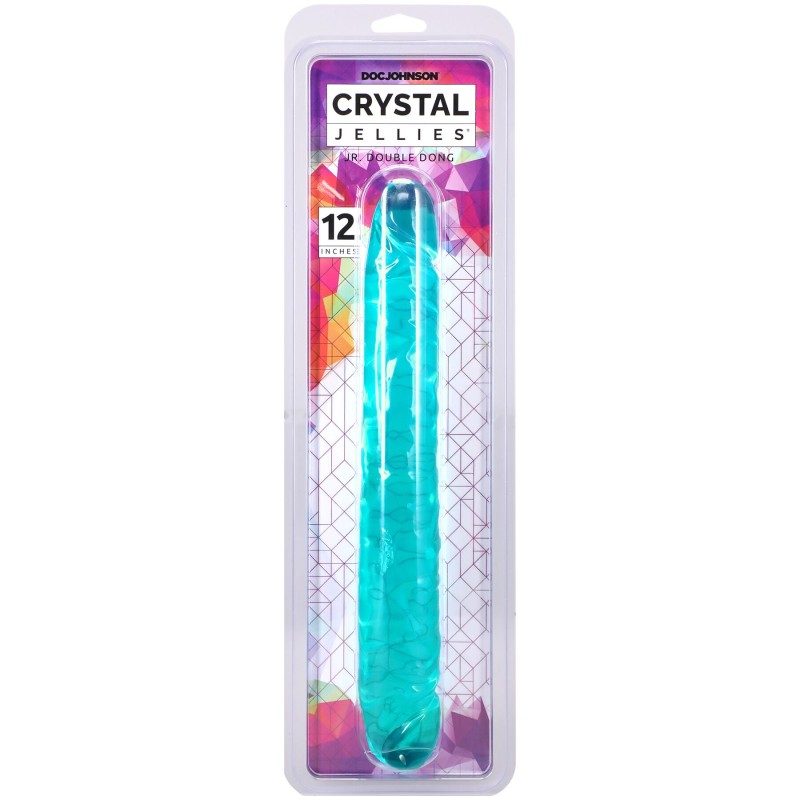 Фалоімітатор двосторонній Doc Johnson Crystal Jellies 12